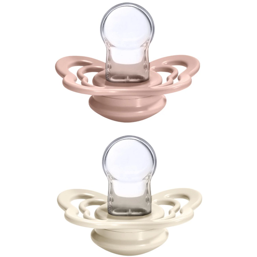 BIBS® Schnuller Couture Ivory  Blush Silikon 0-6 Monate, 2 Stk.