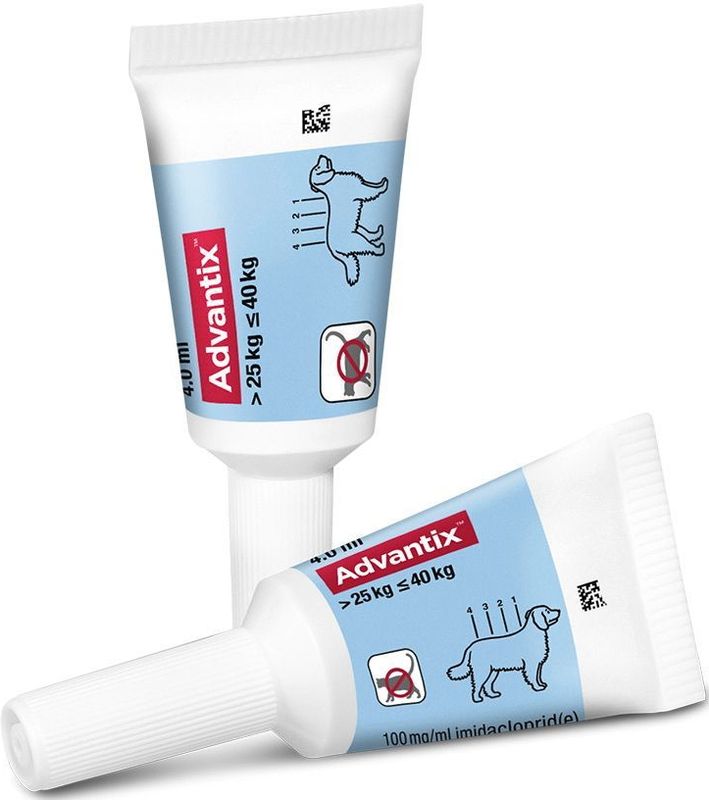 Advantix - Spot-on Solution - 4 Pipetten x 4 ml - Voor Honden 25-40 kg