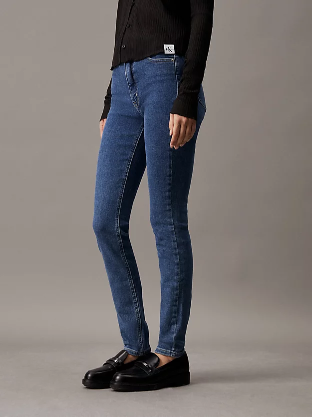 Calça jeans skinny de cintura alta