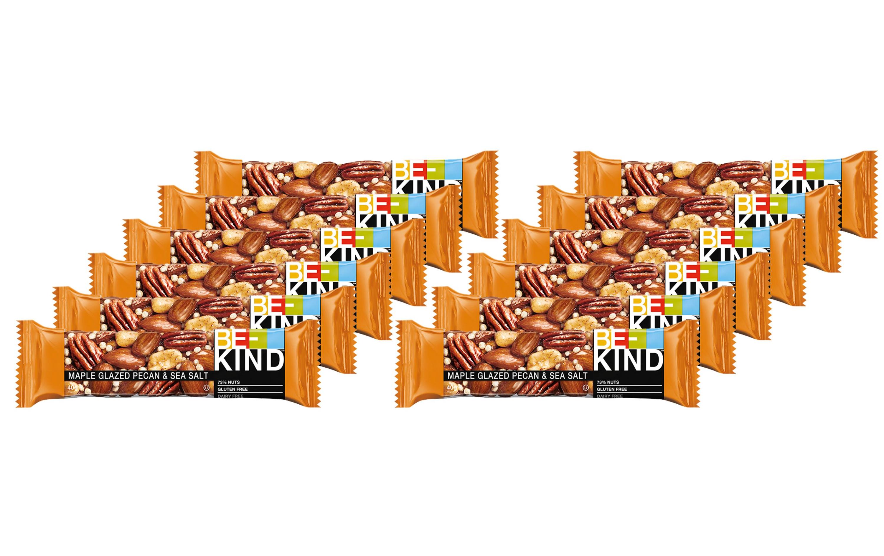 Riegel Maple Glazed Pecan & Sea Salt 12 x 40 gRiegel mit Ahornsirup überzogenen Pekannüssen und Meersalz