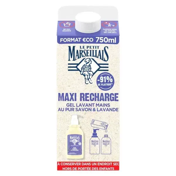 Le Petit Marseillais Sabonete Líquido Puro com Óleo de Lavanda Maxi Recarga 750ml