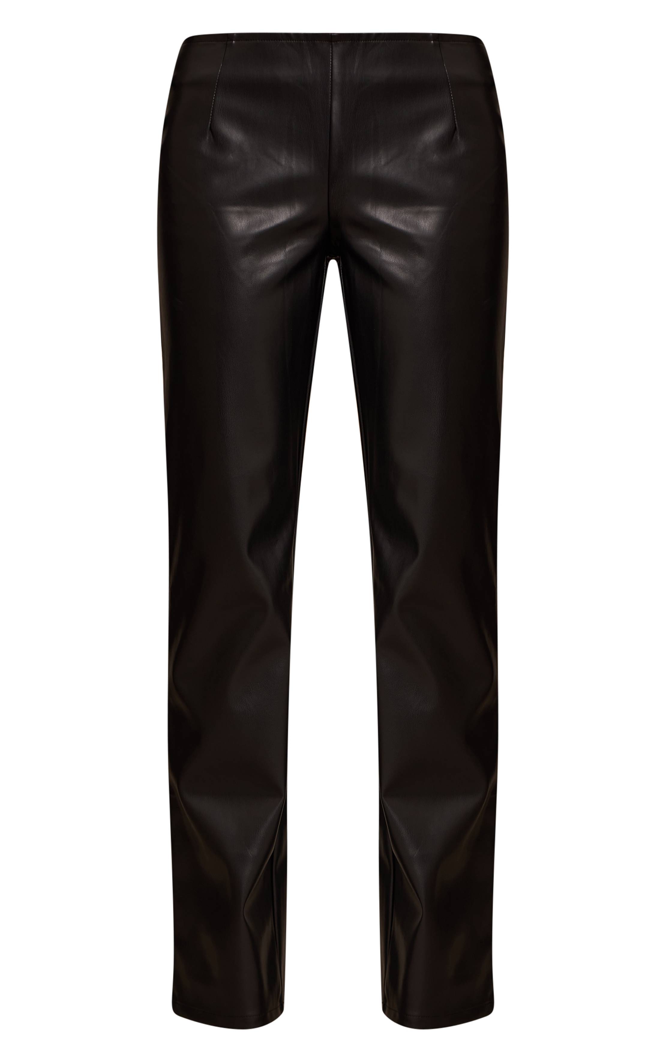 Noir Pantalon Ajusté En Synthétiquecuir Ensemble Coordonné