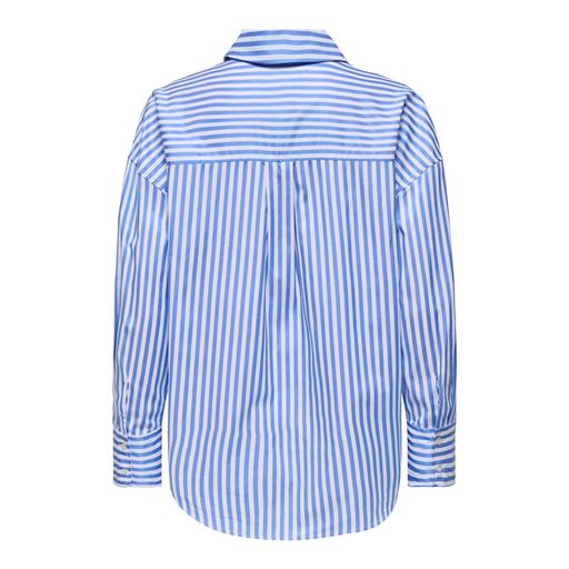 JDY Vesper Loose Skjorte, Cloud Dancer/Cornflower Blue, XL