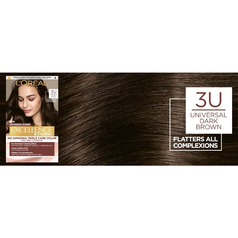 L'Oréal Paris Excellence Universal Nudes 192 ml - 3U Dark Brown
