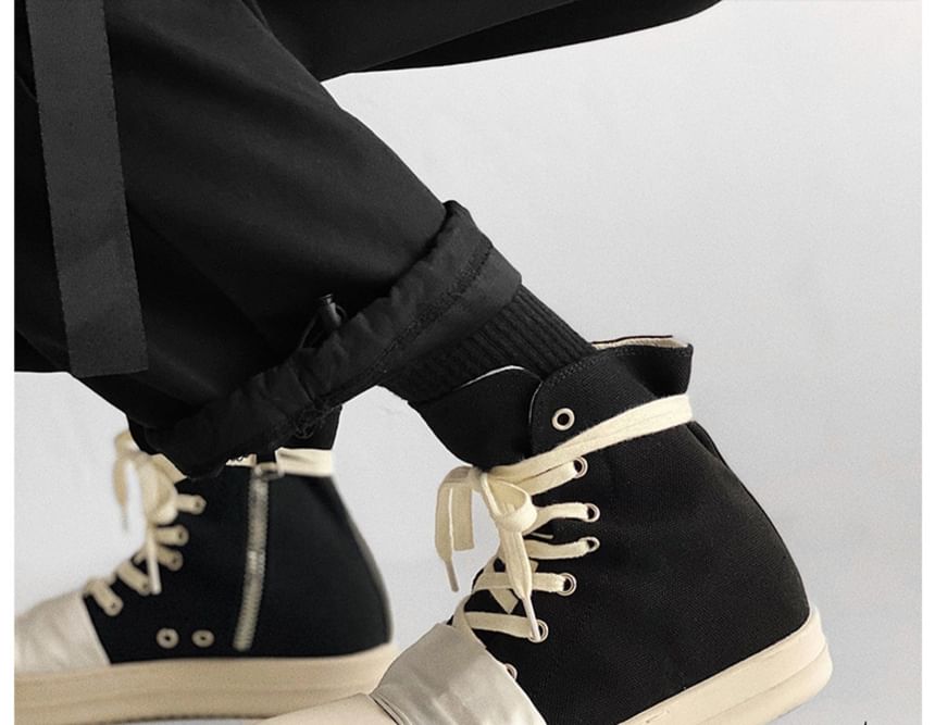 Malnia Home - Canvas hoge sneakers met vetersluiting