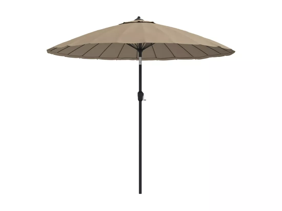 Parasol d'extérieur avec mât en aluminium 270 cm Taupe