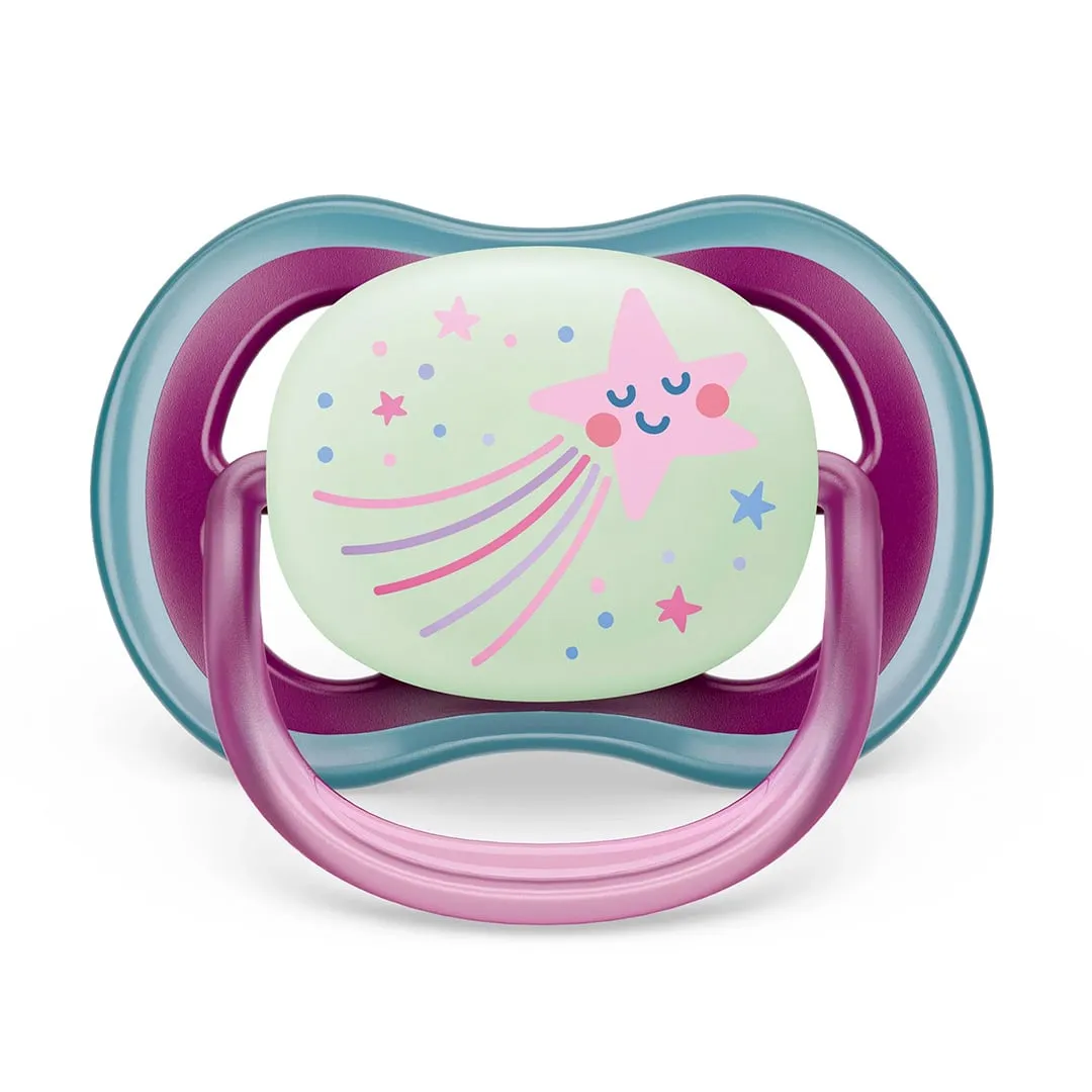 Philips Avent Suce Ultra Air Nighttime 6-18 mois Étoile Endormie  Lune (2)