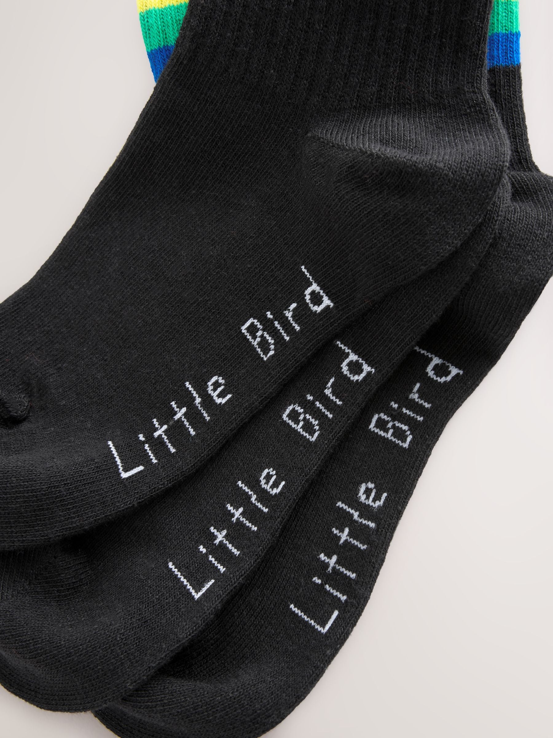 Felle regenboogkleuren - Little Bird by Jools Oliver set van 3 paar tubesokken met strepen