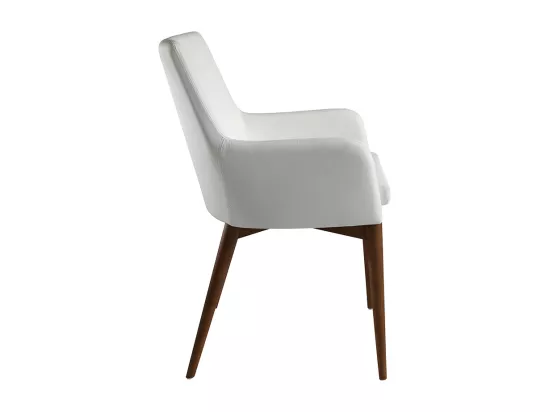 Chaise en simili cuir et bois noyer 4006 ANGEL CERDA