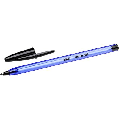 BIC Cristal SOFT - Stylo à bille - noir - 1 mm