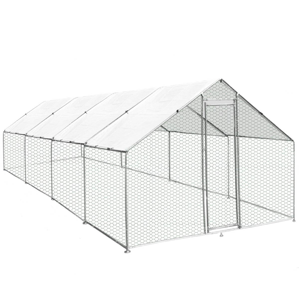 Gaiola para aves, cercado, caixa para galinhas, aço, 3m x 8m x 2m