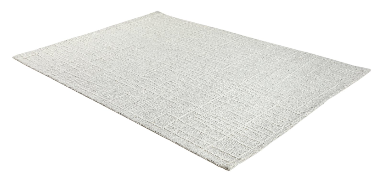 Hobson gulvteppe 160x230 160x230 cm. Lys grå i håndtuftet ull.