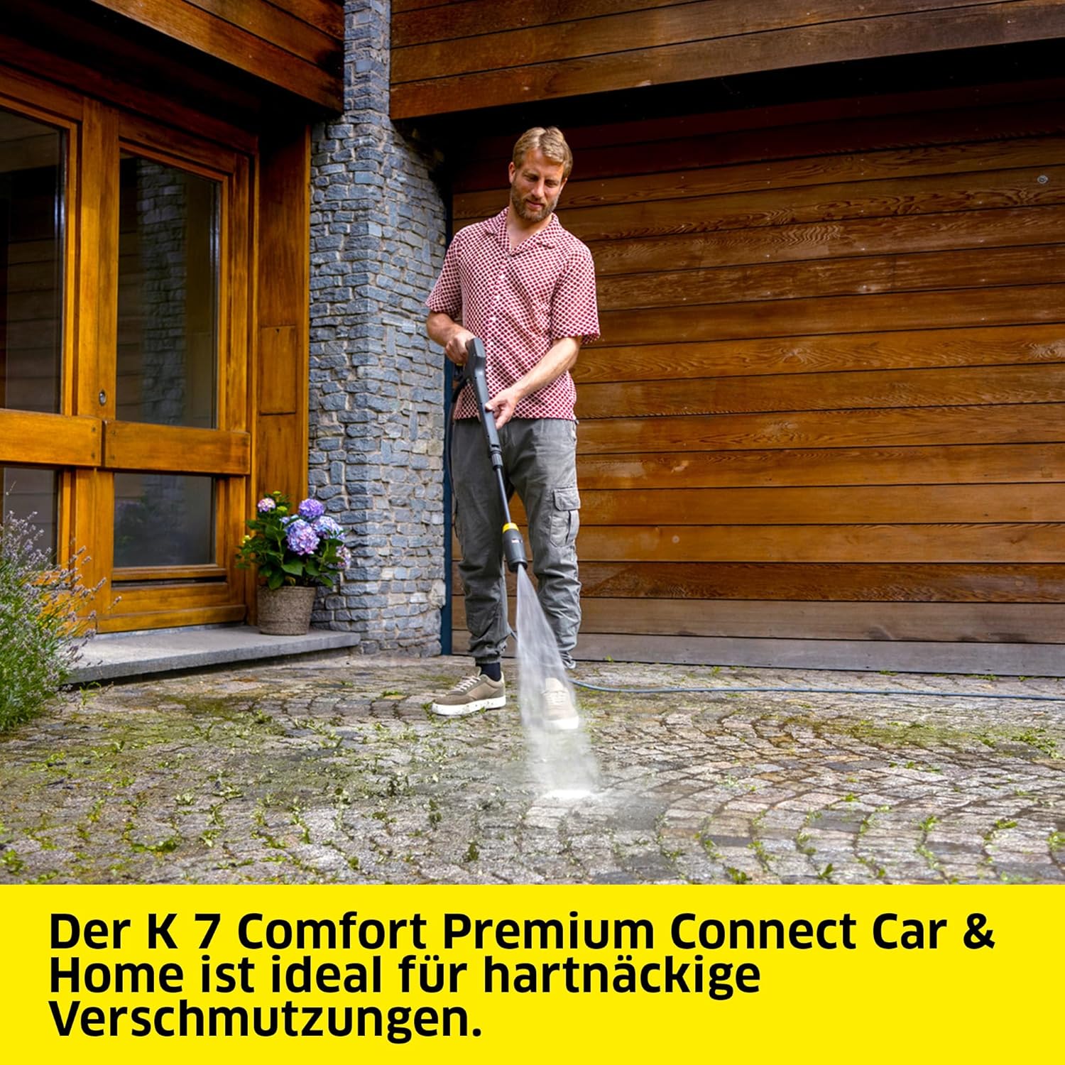 Kärcher Hochdruckreiniger K 7 Comfort Premium Connect Car & Home, max. 180 bar, Fördermenge: 600 l/h, Fläche: 60 m²/h, extra flexibler Hochdruckschlauch, Schlauchtrommel, App-Steuerung, Car & Home Kit