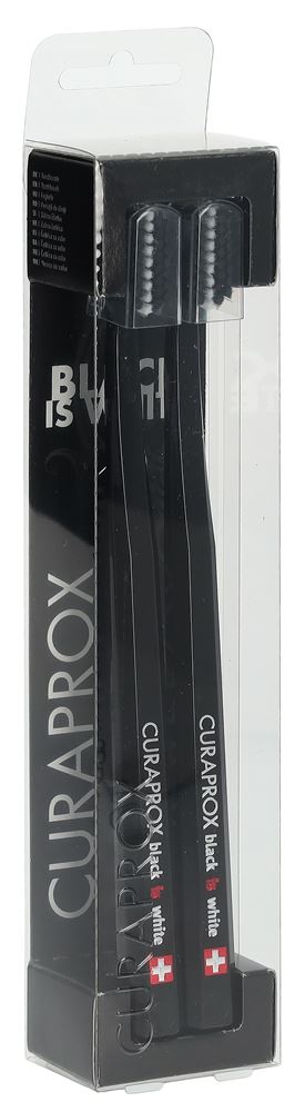 CURAPROX Black is White Zahnbürsten schwarz/schwarz 2 Stk