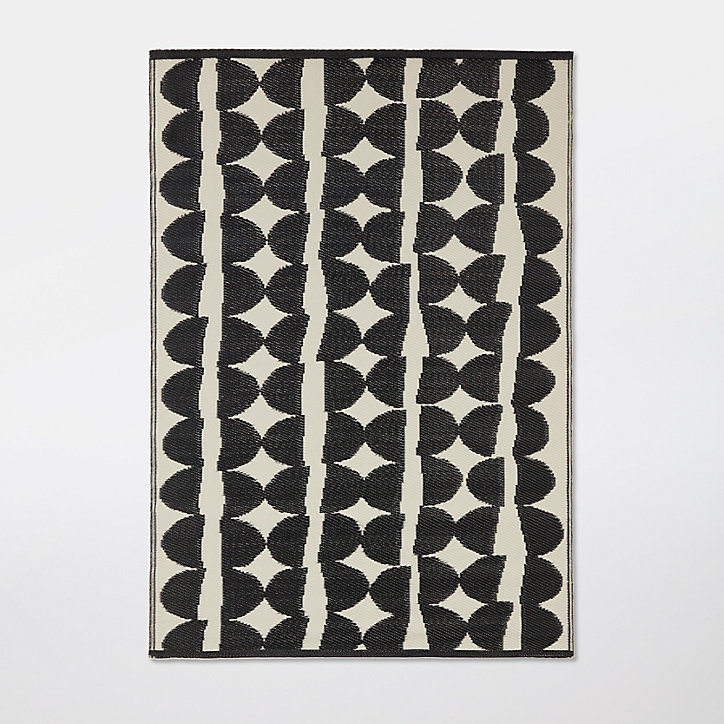Tapis rural Blooma RUR 2-33-5 bleu nuit et bouleau 120 x 170 cm