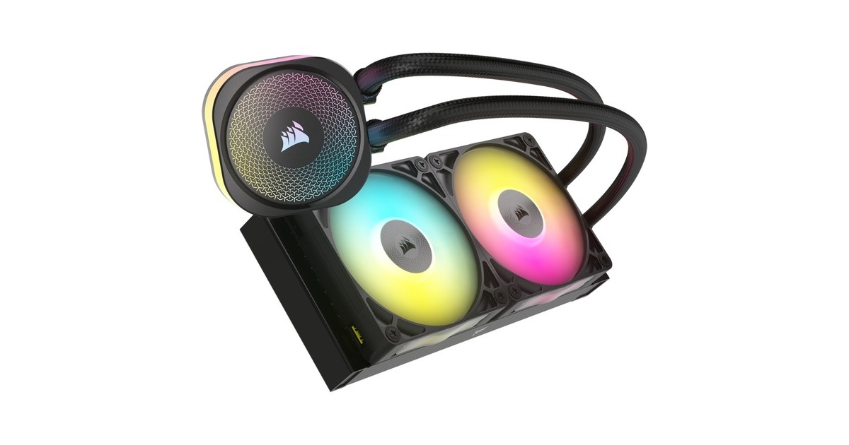 CorsairiCUE LINK TITAN 240 RX RGB waterkoeling  (Zwart, 4-pins PWM fan-connector)
