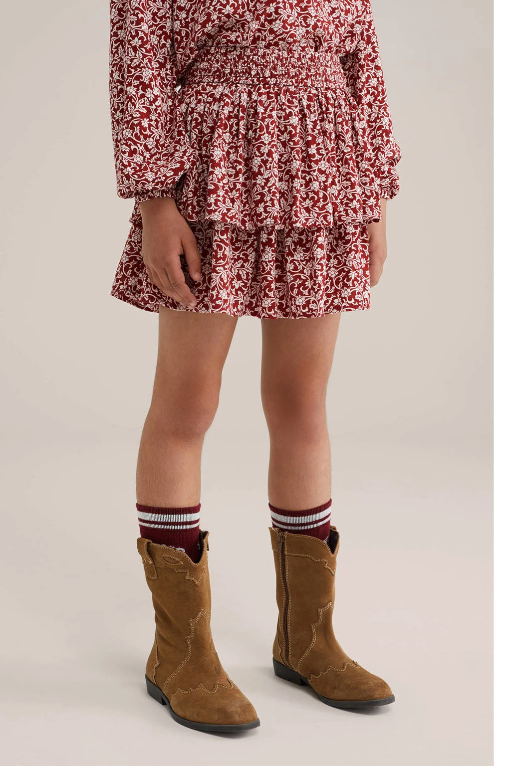 WE Fashion strokenrok rood