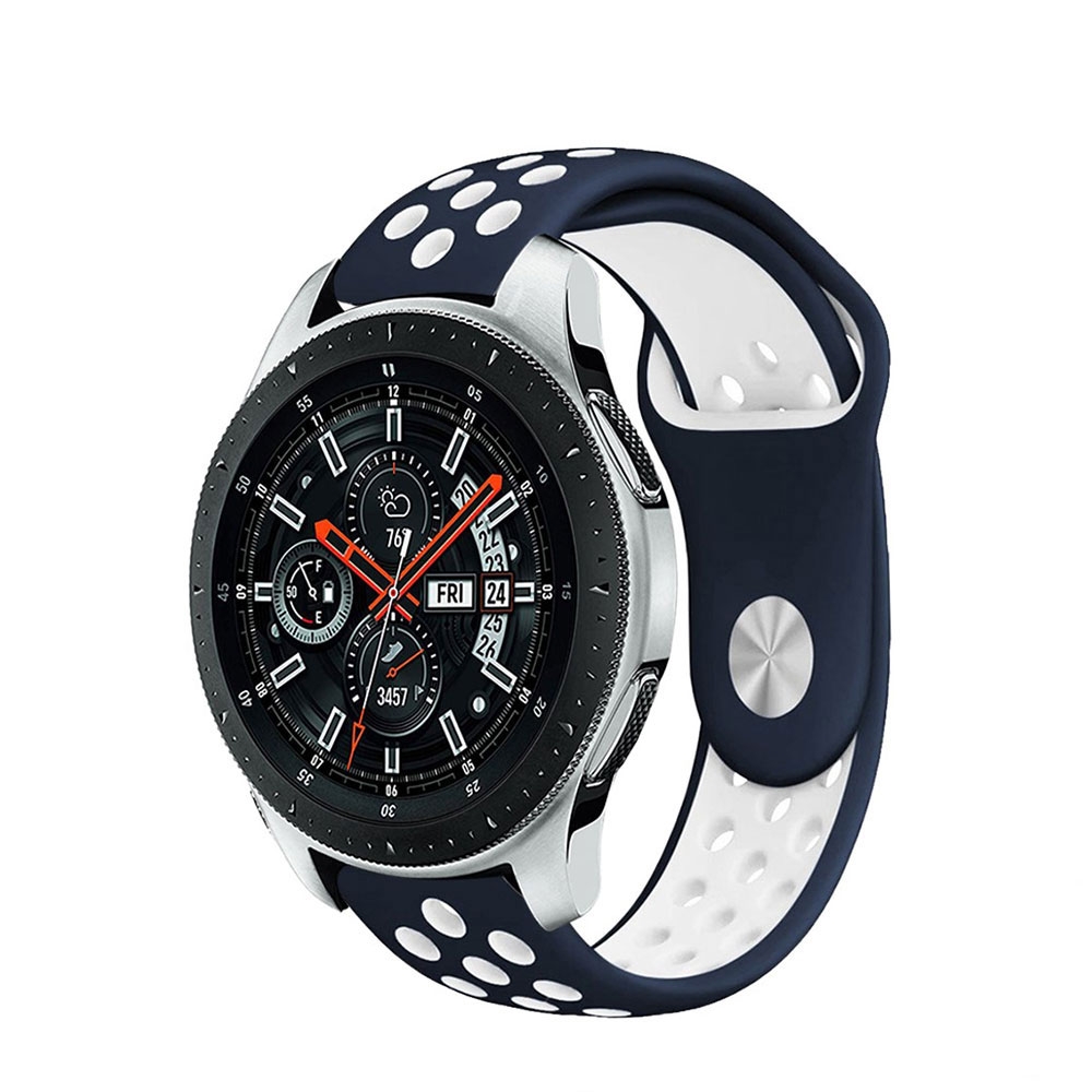 Samsung Galaxy Watch 3 (45mm) Silikon Armband Dual Color - Blau / Weiss