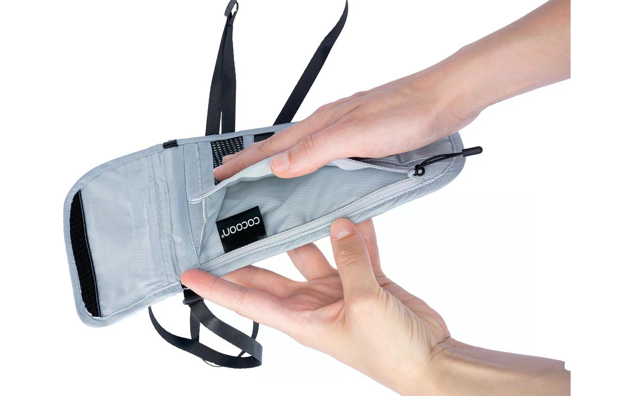 Travel Neck Wallet HellgrauLeichter Brustbeutel
