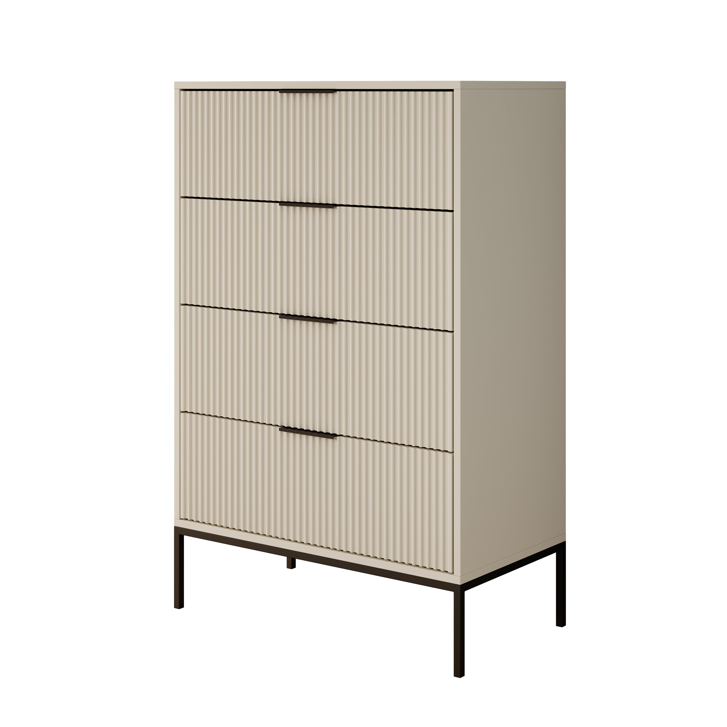 Delaware - Ladekast 4 lades - Beige - 76x40x116 cm