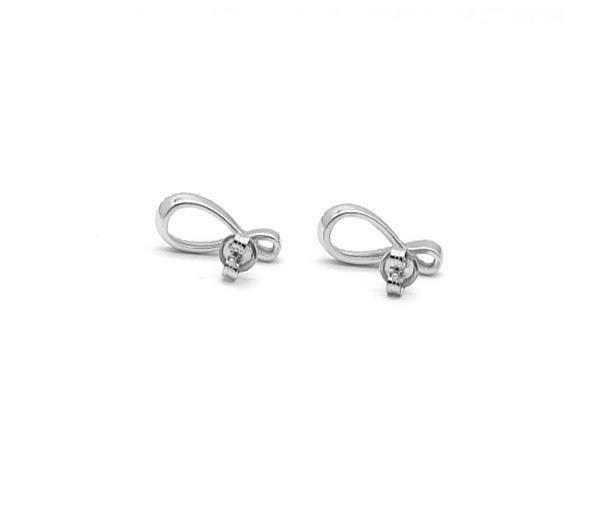 Unique And Co Ladies Unique And Co Sterling, Rhodium, CZ Earrings
