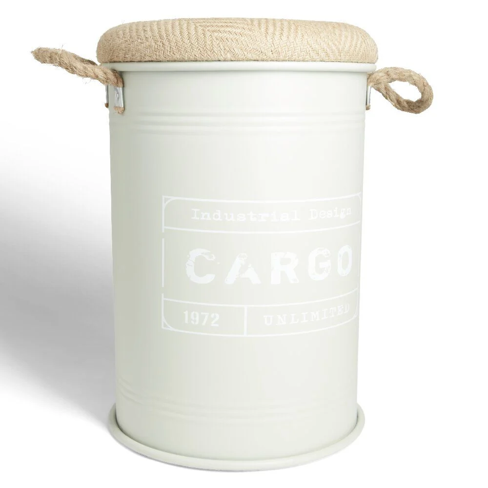 Pouf coffre de rangement moyen modèle Ø34xH49,5cm vert