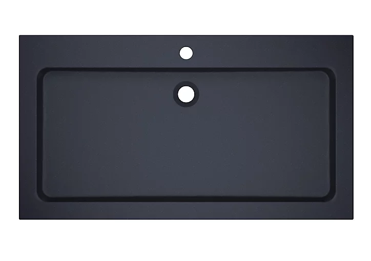 Plan vasque en résine noir Harmon 90 cm