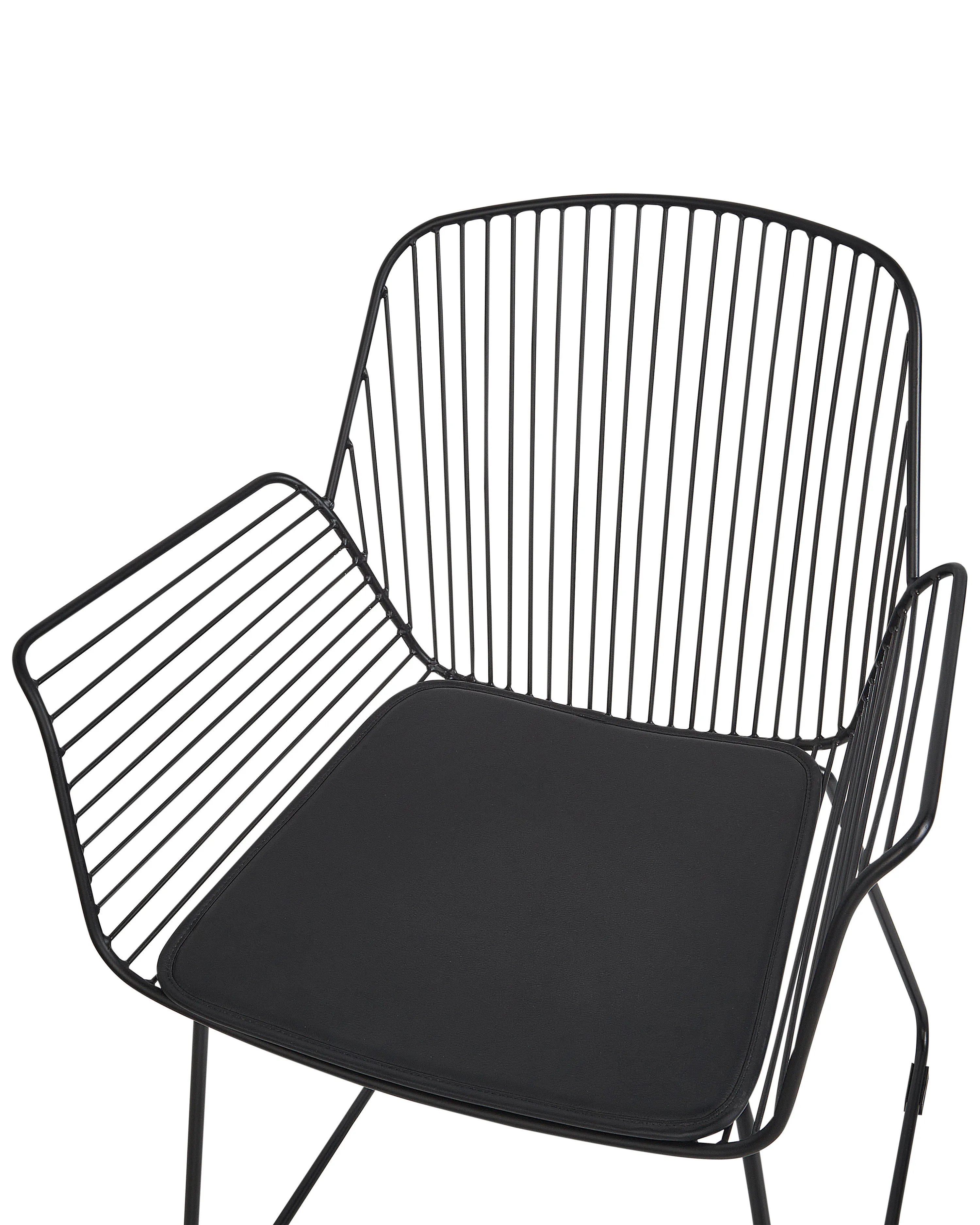 Set van 2 eetkamerstoelen APPLETON Metaal Zwart