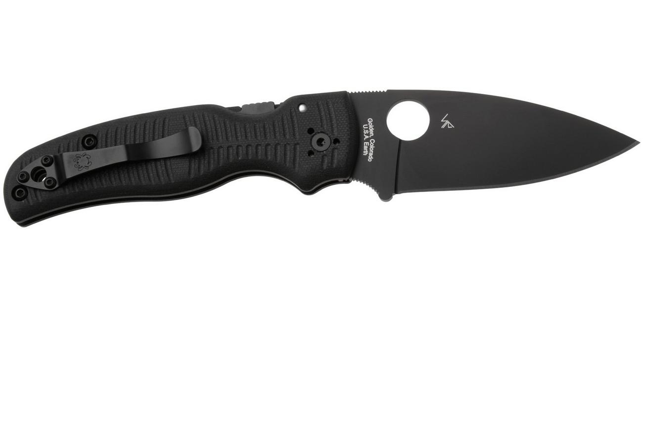Spyderco Shaman Salt Black DLC CPM MagnaCut C229GMCBKP Black G10 zakmes, Sal Glesser design