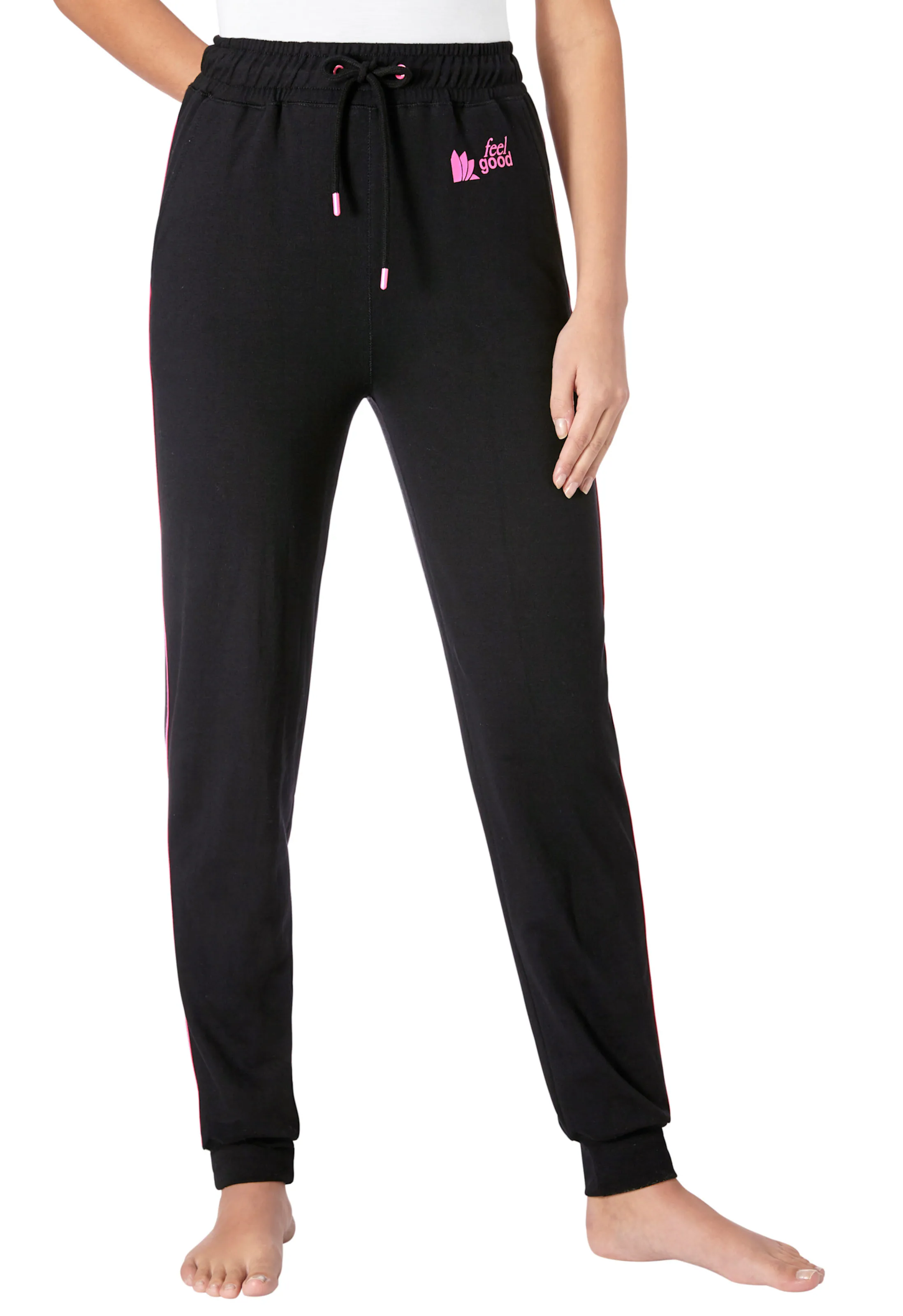 feel good Hose in schwarz-pink