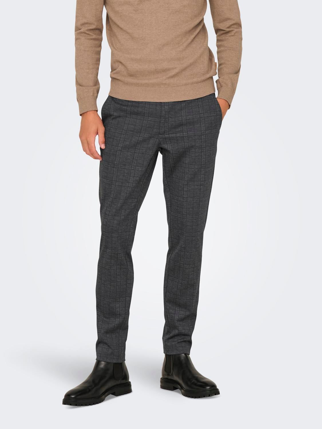 ONSMARK Slim Fit Chino Hose Demitasse