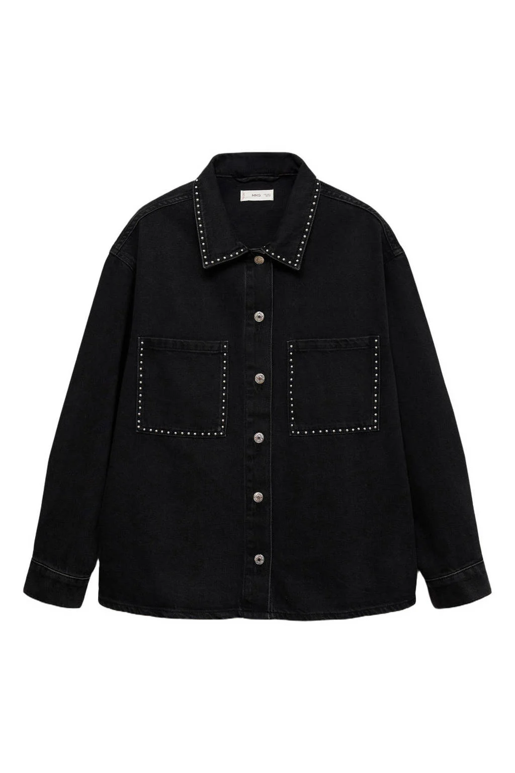 MANGO TEEN denim spijkerjas grijs