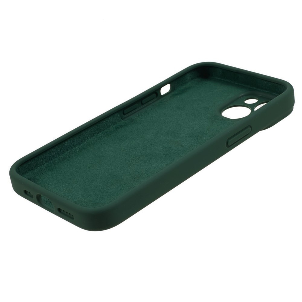iPhone 15 Silikon Case Hülle mit Kameraschutz - Grün