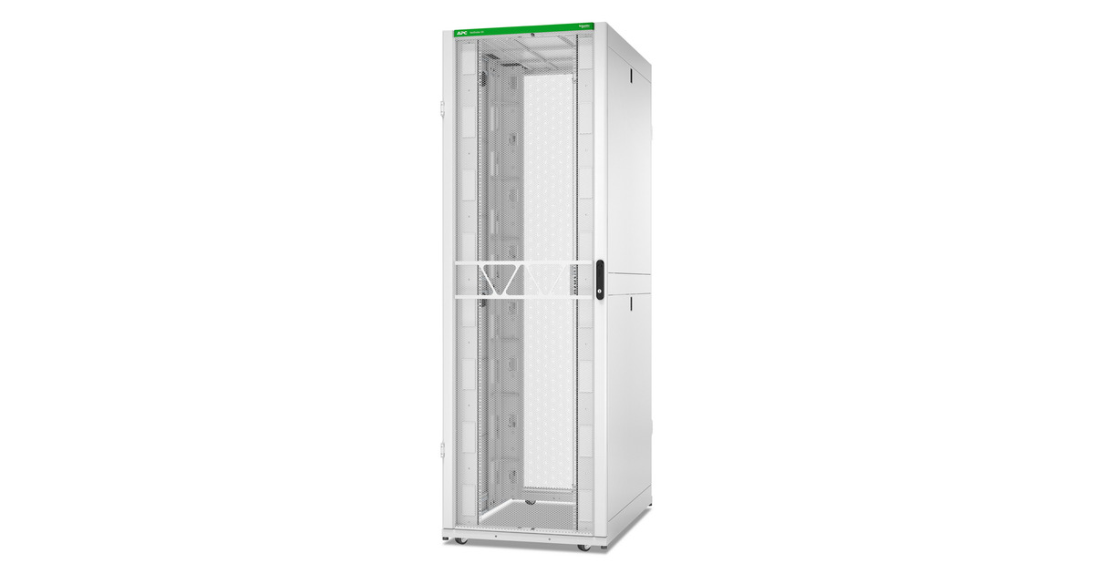 APCNetShelter SX AR3388W2, Gen 2, 52U server rack  (Wit/groen, 2436H x 800B x 1200D mm, met zijkanten)
