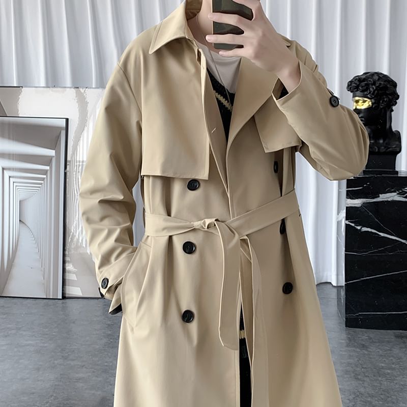 Bay Go Mall - Trenchcoat met kraag en dubbele rij knopen