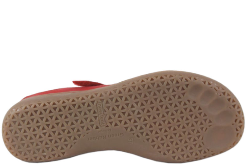 NEW FEET RØD BALLERINA I NUBUCK
