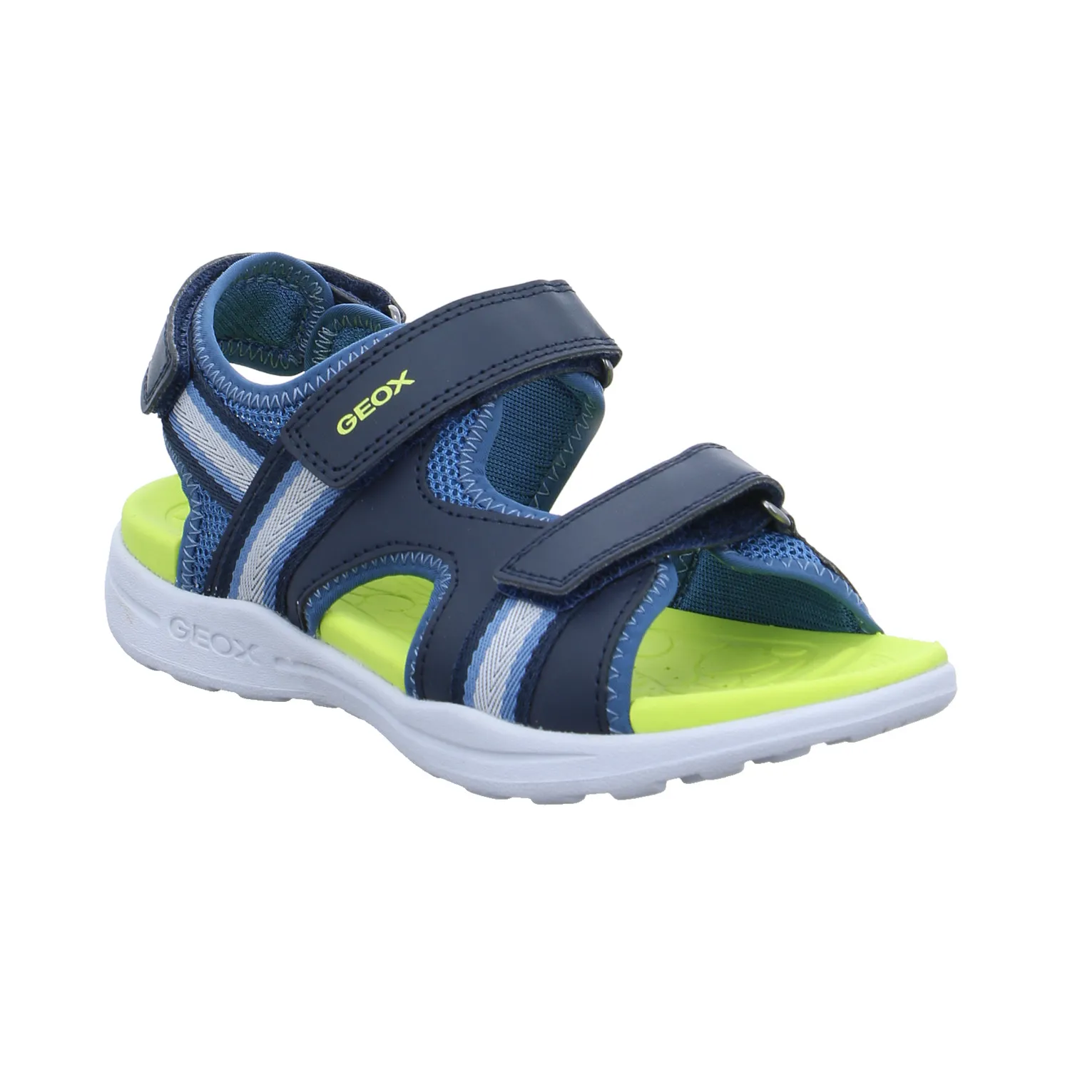 GEOX Jungen-Sandale Blau Lederimitat  Sommerschuh