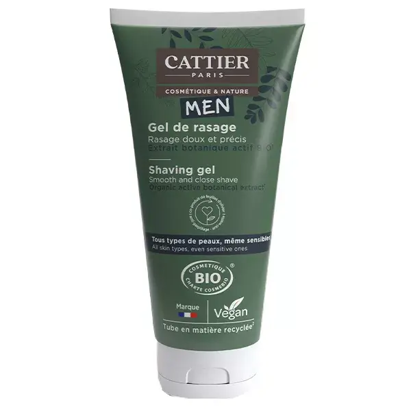Cattier Men Gel de Rasage Homme Bio 150ml
