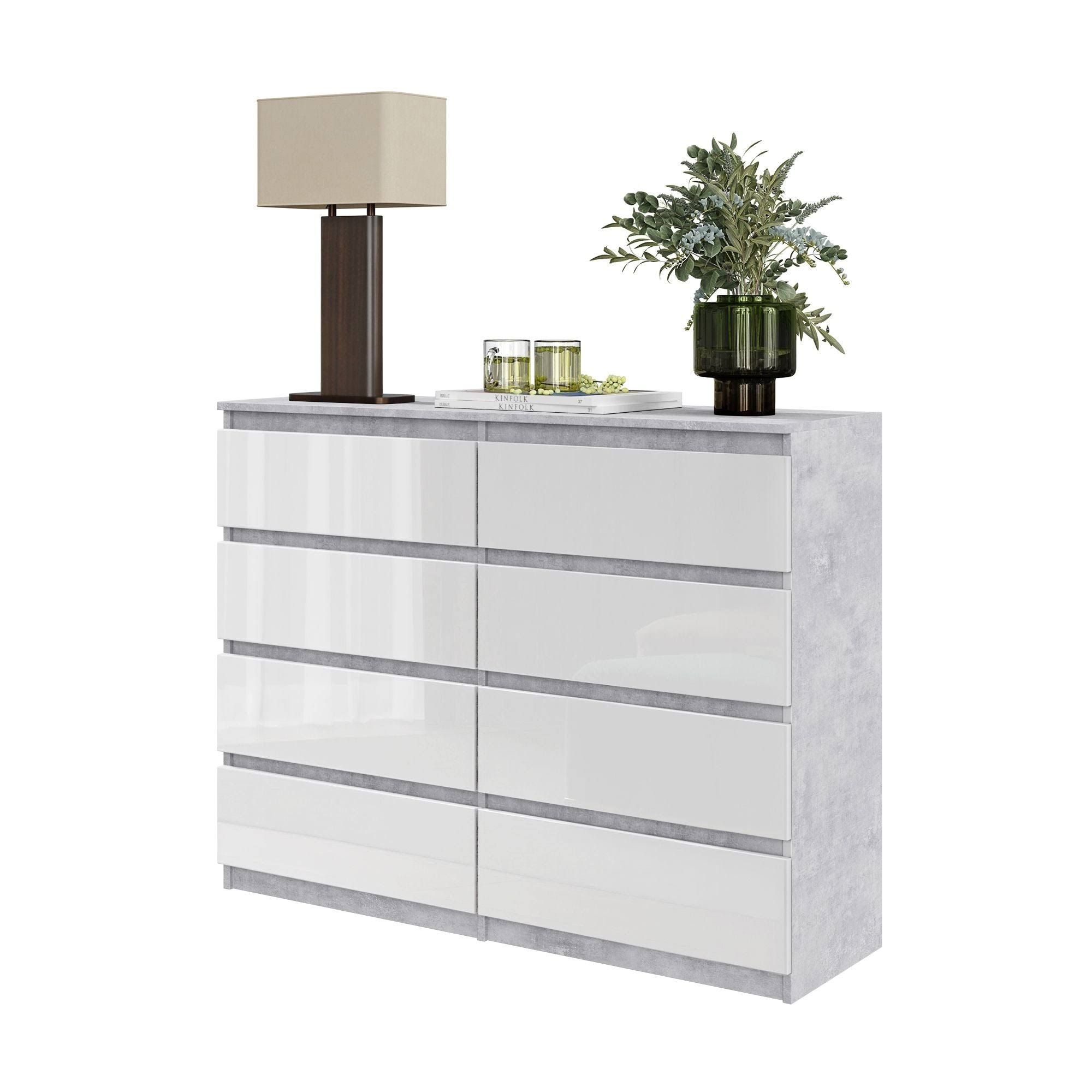 furnica GABRIEL Kommode / Sideboard mit 8 Schubladen