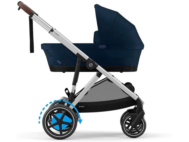CYBEX Gold Kinderwagen eGazelle S Dunkelblau Elektrischer Kinderwagen mit 20 Kombinationen