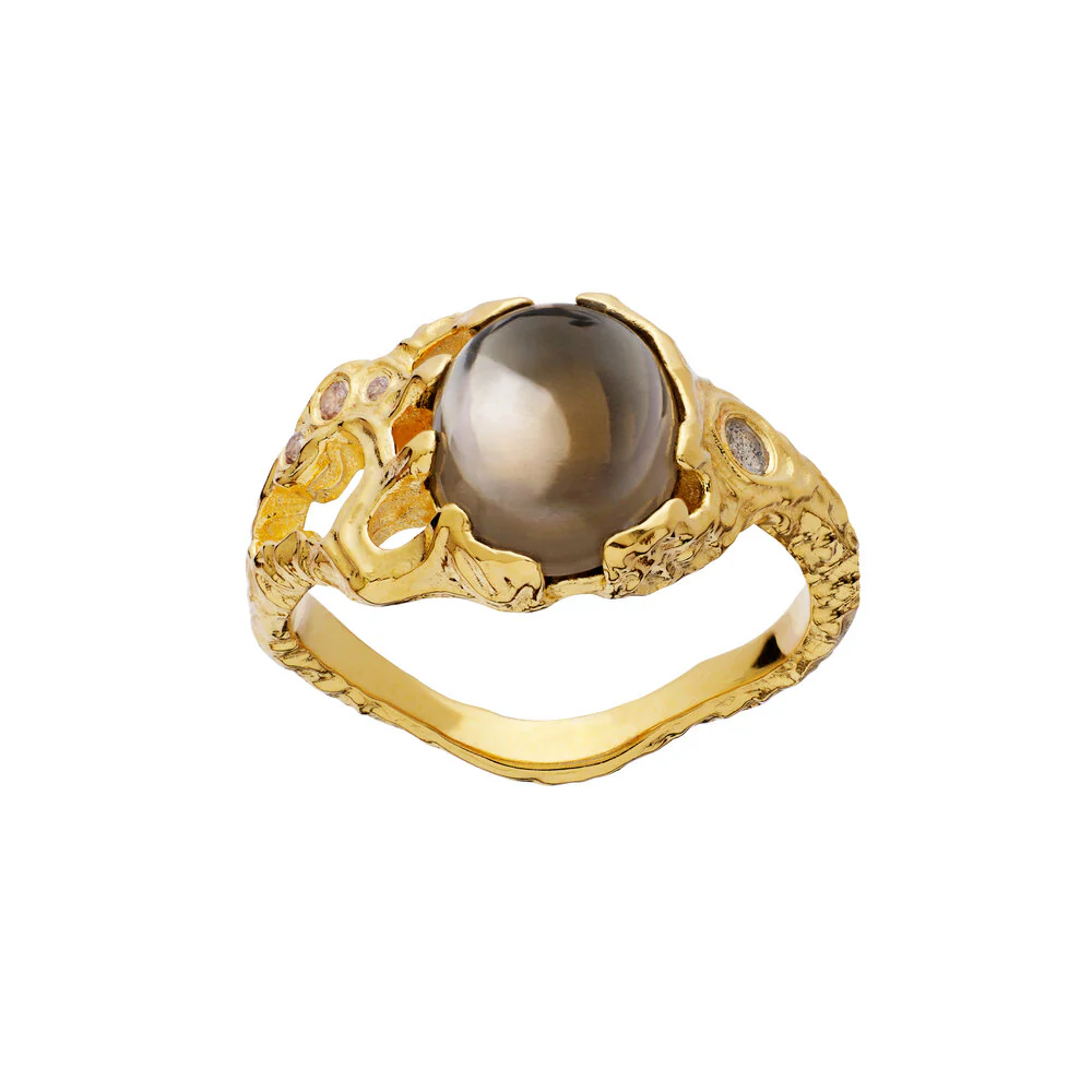 Maanesten  Gaia ring - forgyldt