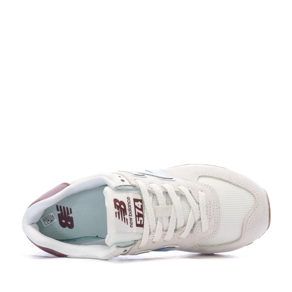 New Balance WL574 Baskets Ecrus Femme New Balance