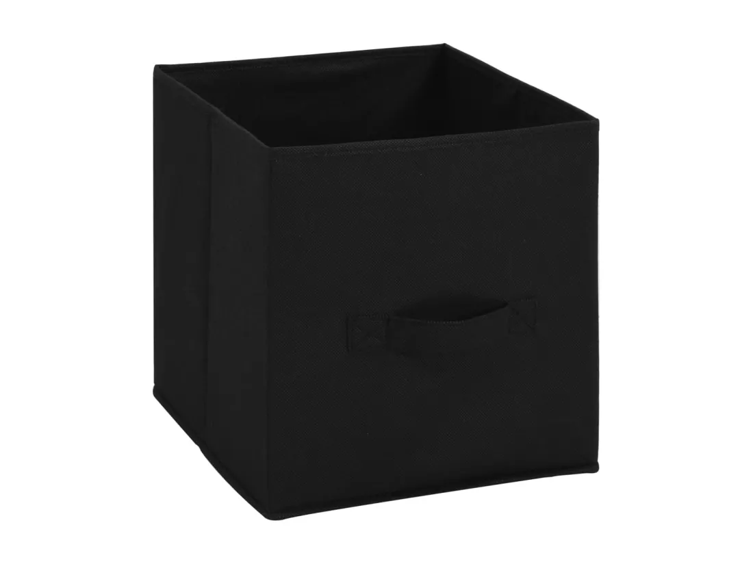 Armoire de rangement avec 4 paniers tissu Noir 63x30x71cm Acier