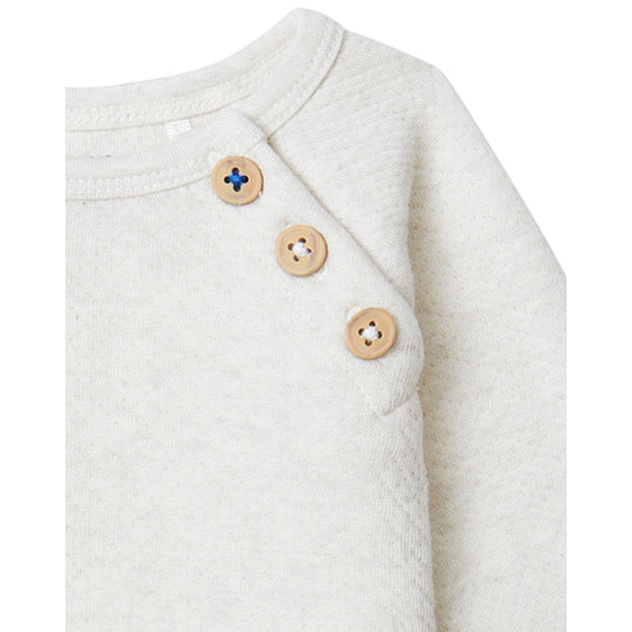 Noppies Langarmshirt Barre Oatmeal