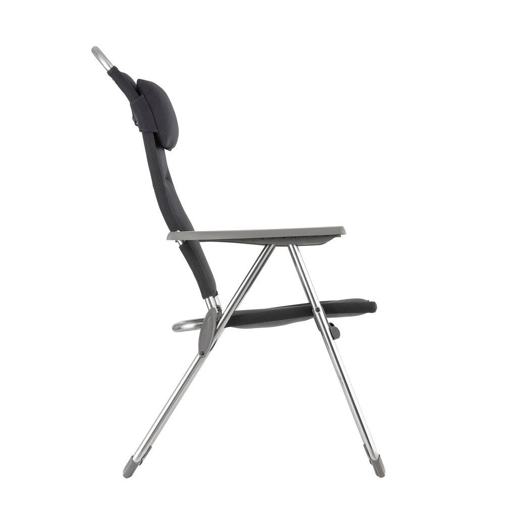 Gepolsterter Mehrpositions-Campingsessel Alu Cham XL AirComfort® Schwarz Acier