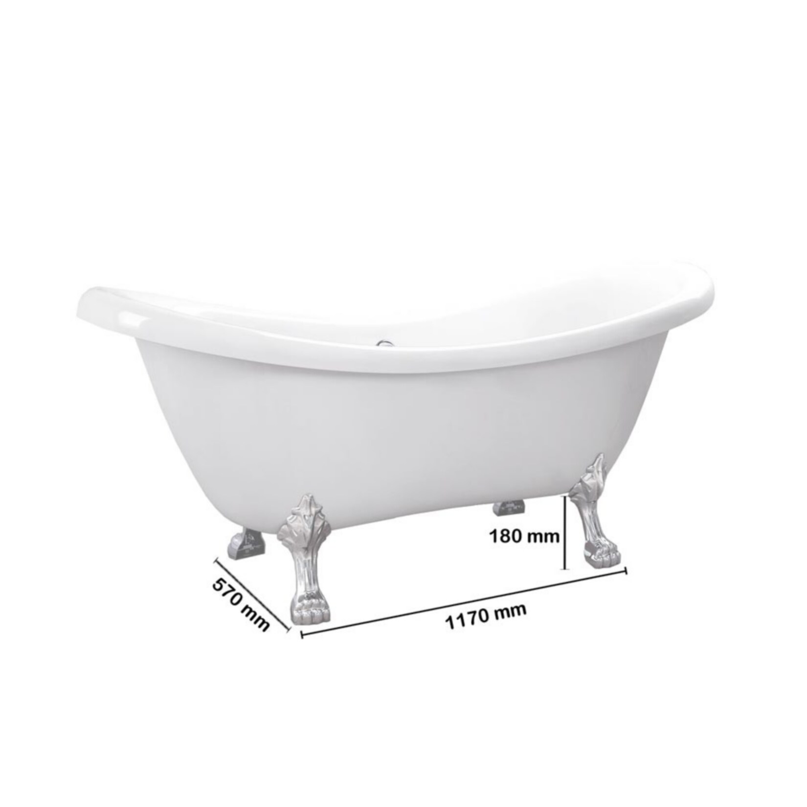 Home Deluxe Badewanne Fama, freistehend