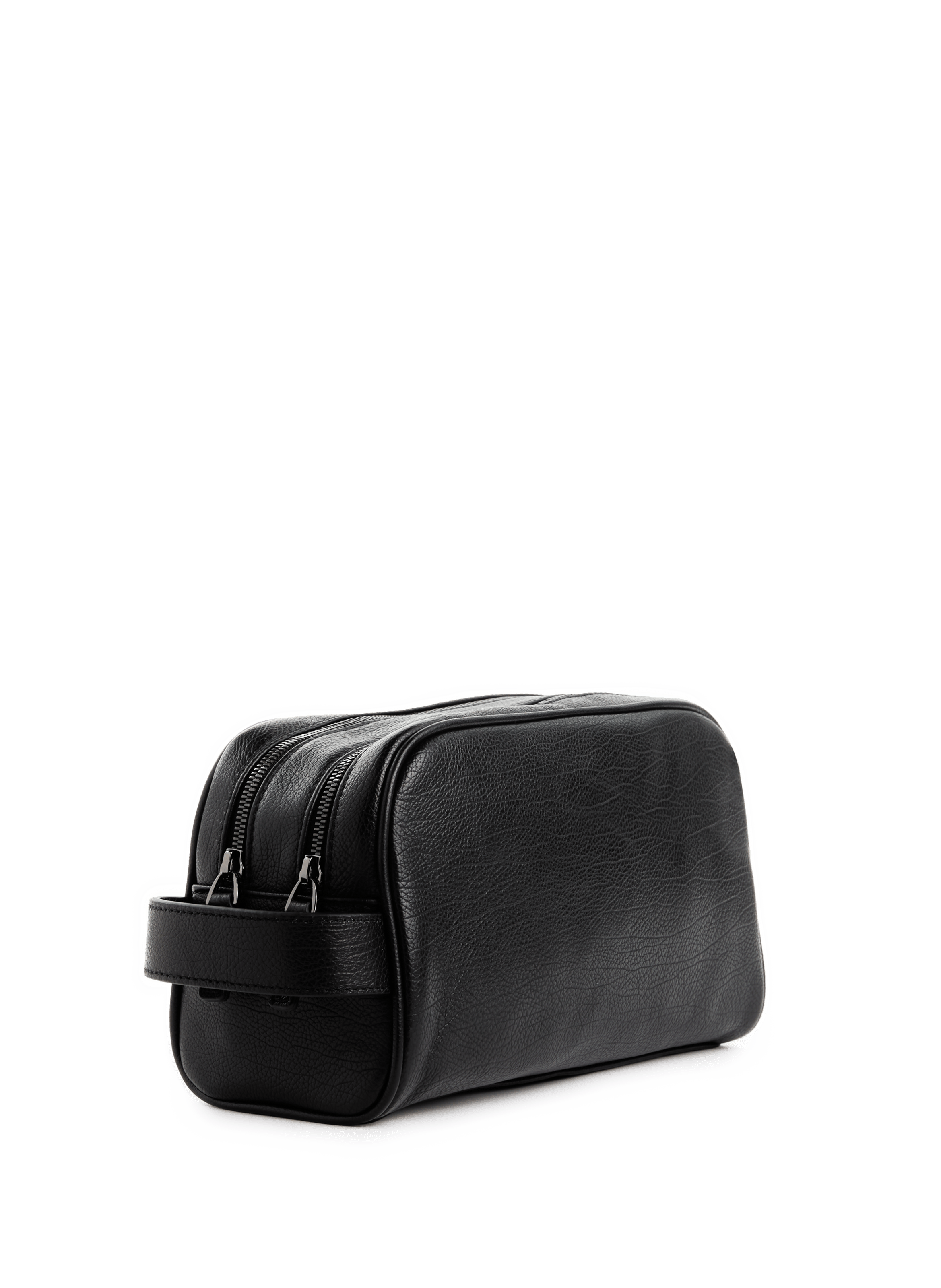 Trousse de toilette en cuir | Noir