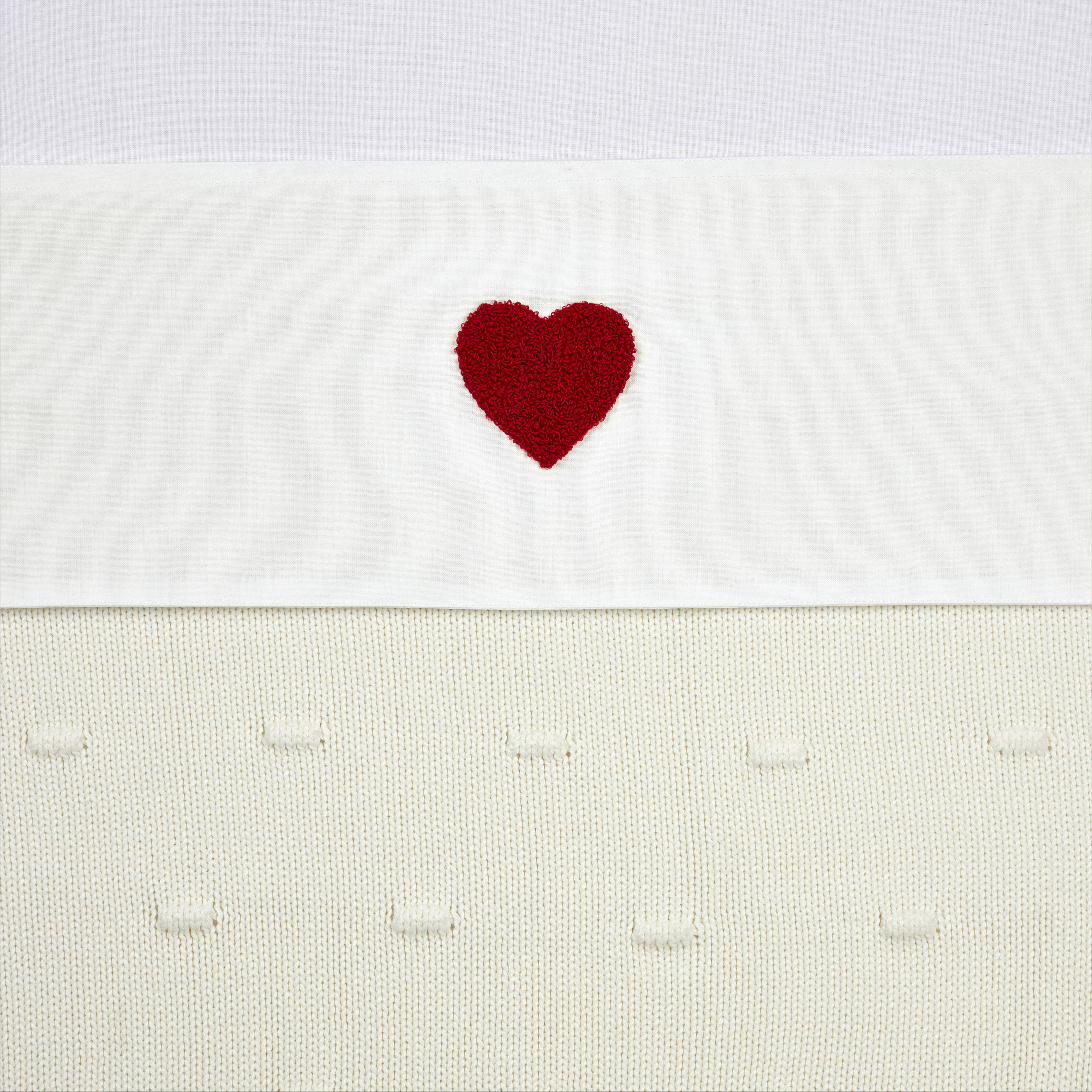 Meyco ledikantlaken Sweet Heart wit/rood