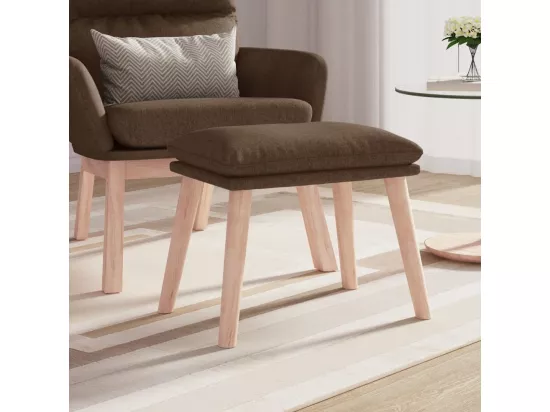 Repose-pied Marron 45x29,5x35 cm Tissu