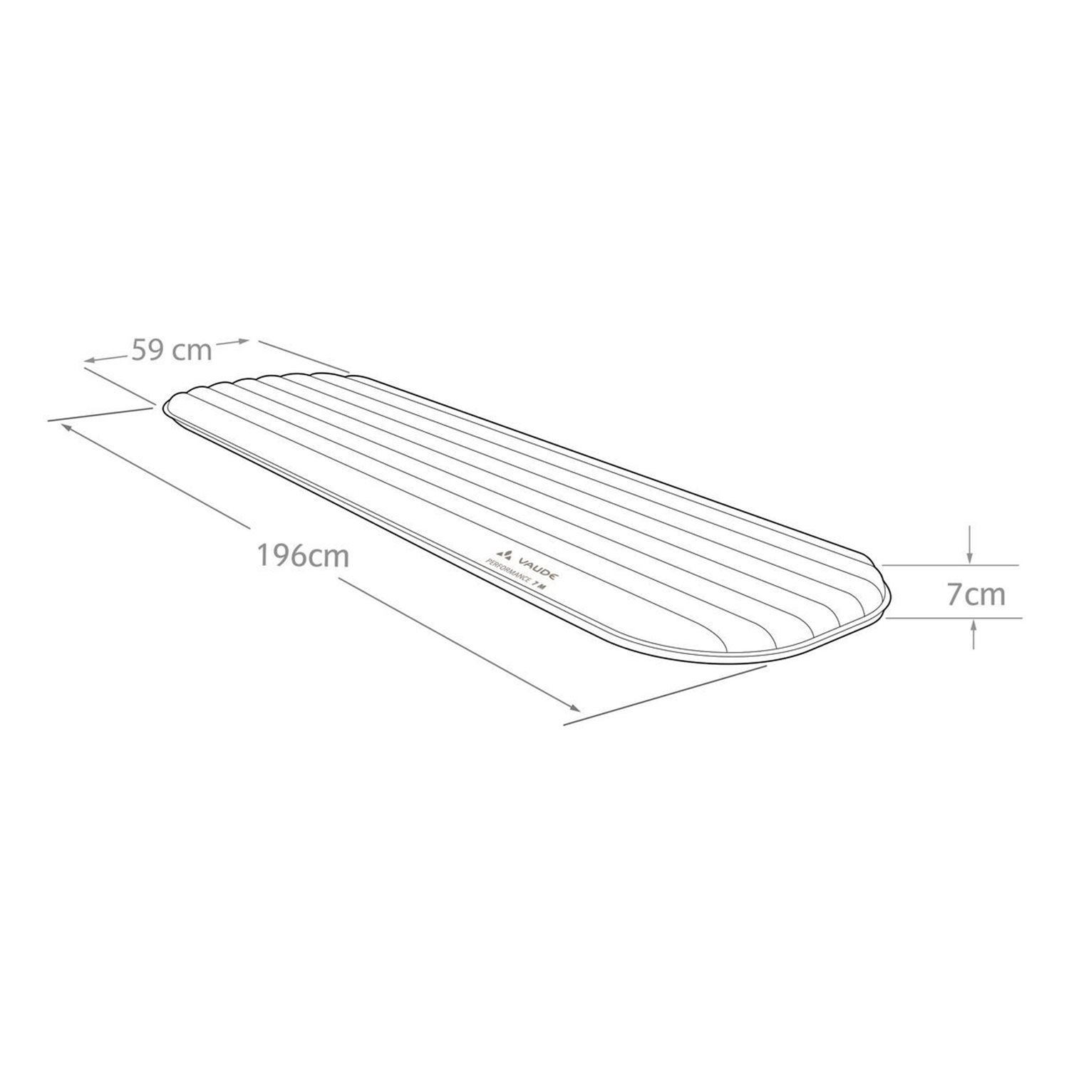 Vaude Performance Sleeping Pad 7 L redwood